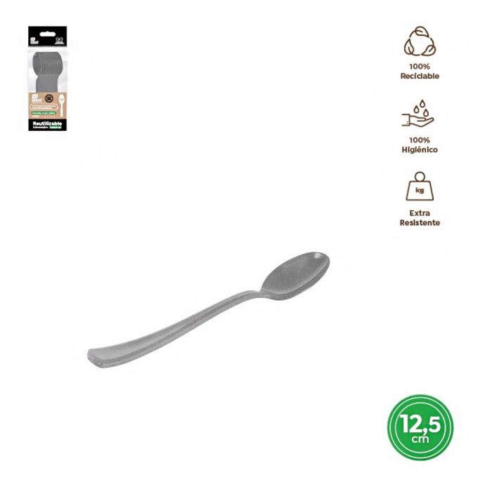 Dessertlepel soja zilver 12,5cm 12st