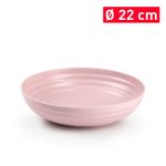 Diep bord kunststof roze D22cm