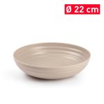 Diep bord kunststof taupe D22cm