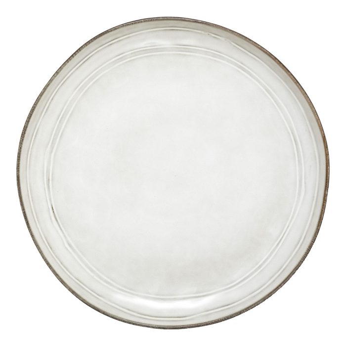 Dinerbord aardewerk lichtgrijs D26cm