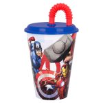 Drinkbeker met rietje Avengers 430ml