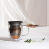 Dubbelwandig theeglas met infuser 300ml