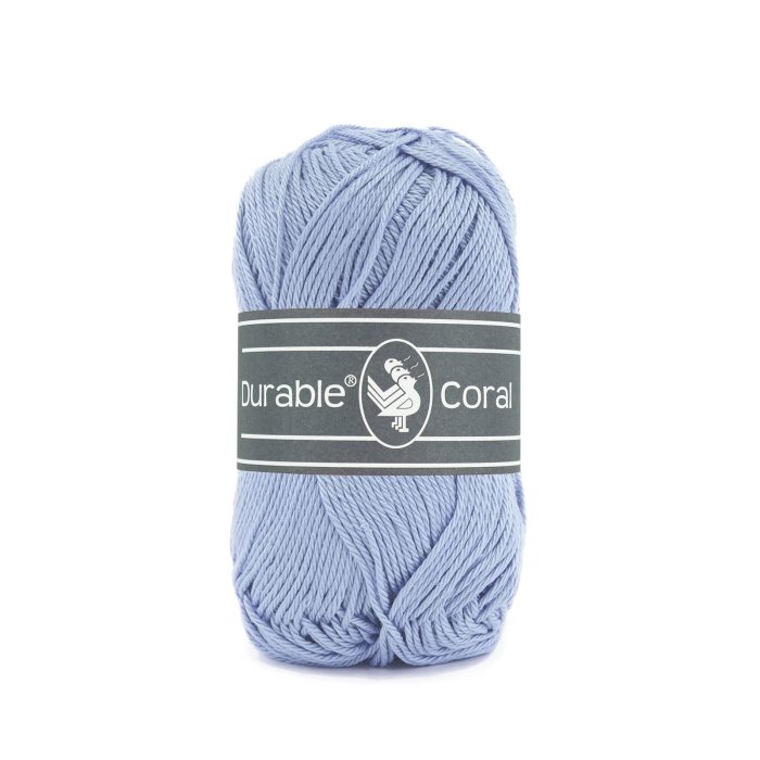 Durable breigaren katoen Coral Blauw 50g