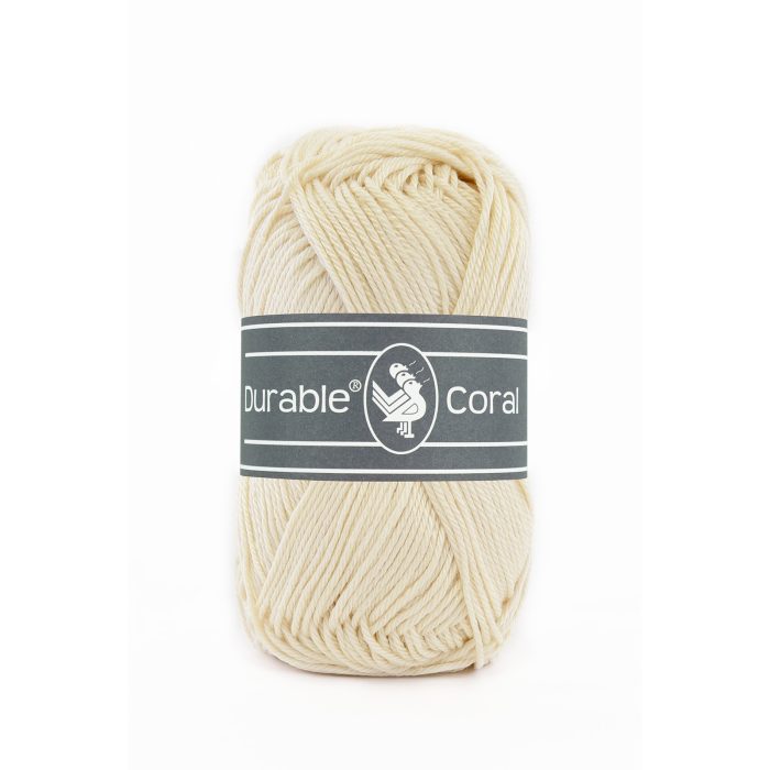 Durable breigaren katoen Coral Crème 50g