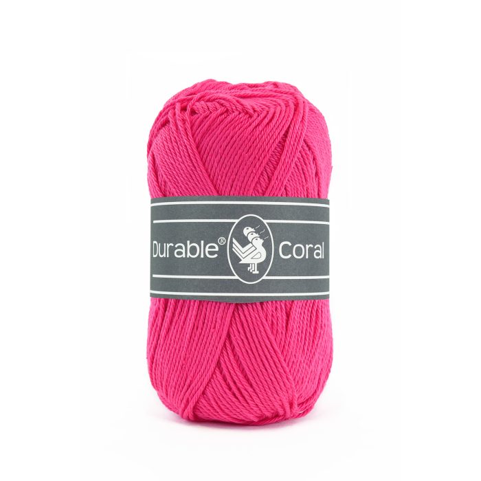 Durable breigaren katoen Coral Fuchsia 50g