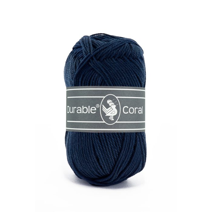 Durable breigaren katoen Coral Marineblauw 50g