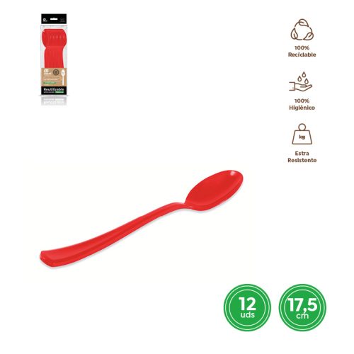 Eetlepel soja rood 17,5cm 12st