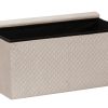 Grote poef met bergruimte linnenbeige 76*38*38cm