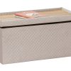 Grote poef met bergruimte linnenbeige 76*38*38cm