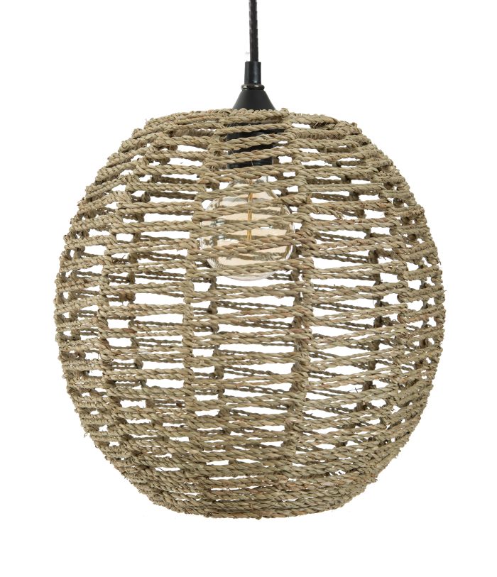 Hanglamp “Rana” zeegras naturel D33*35cm