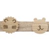 Houten wandkapstok dieren 4-haken