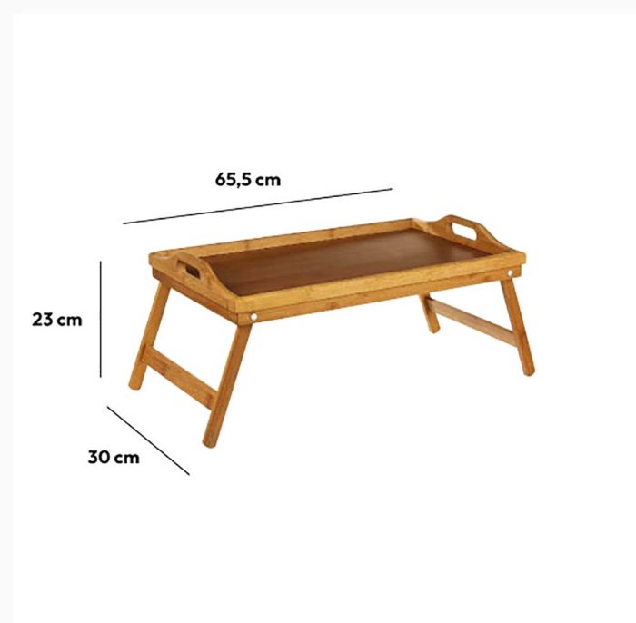 Inklapbaar ontbijttafeltje/dienblad bamboe