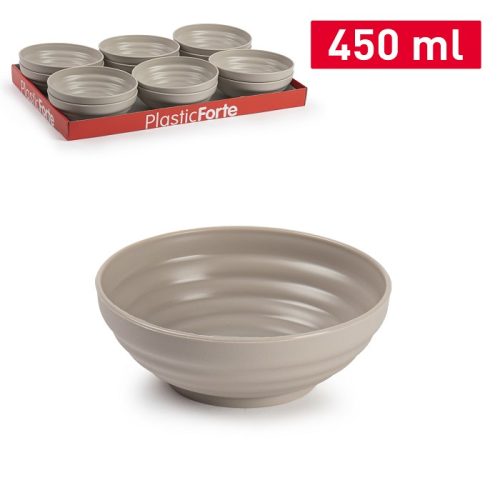 Kom kunststof taupe 450ml