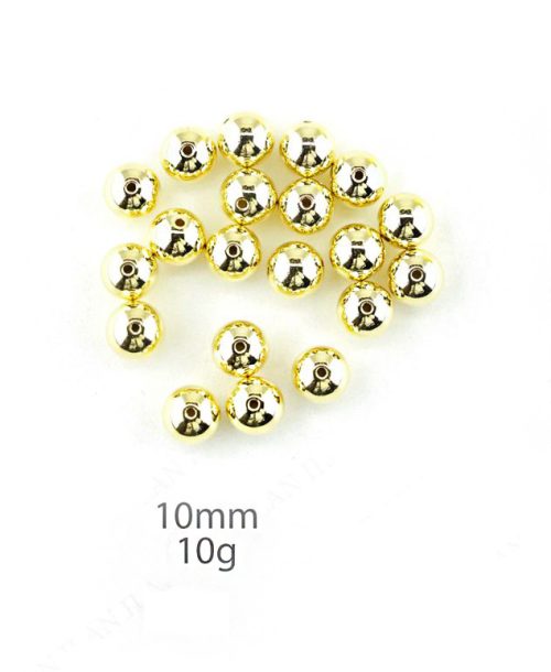 Kralen goud 10mm 10g