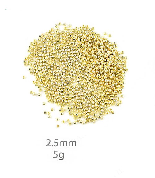 Kralen goud 2,5mm c.a.850st