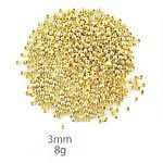 Kralen goud 3mm 8g