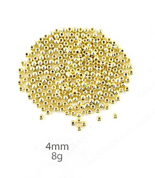 Kralen goud 4mm 8g