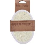 Massagehandschoen loofah-bamboe crème (Maat S)