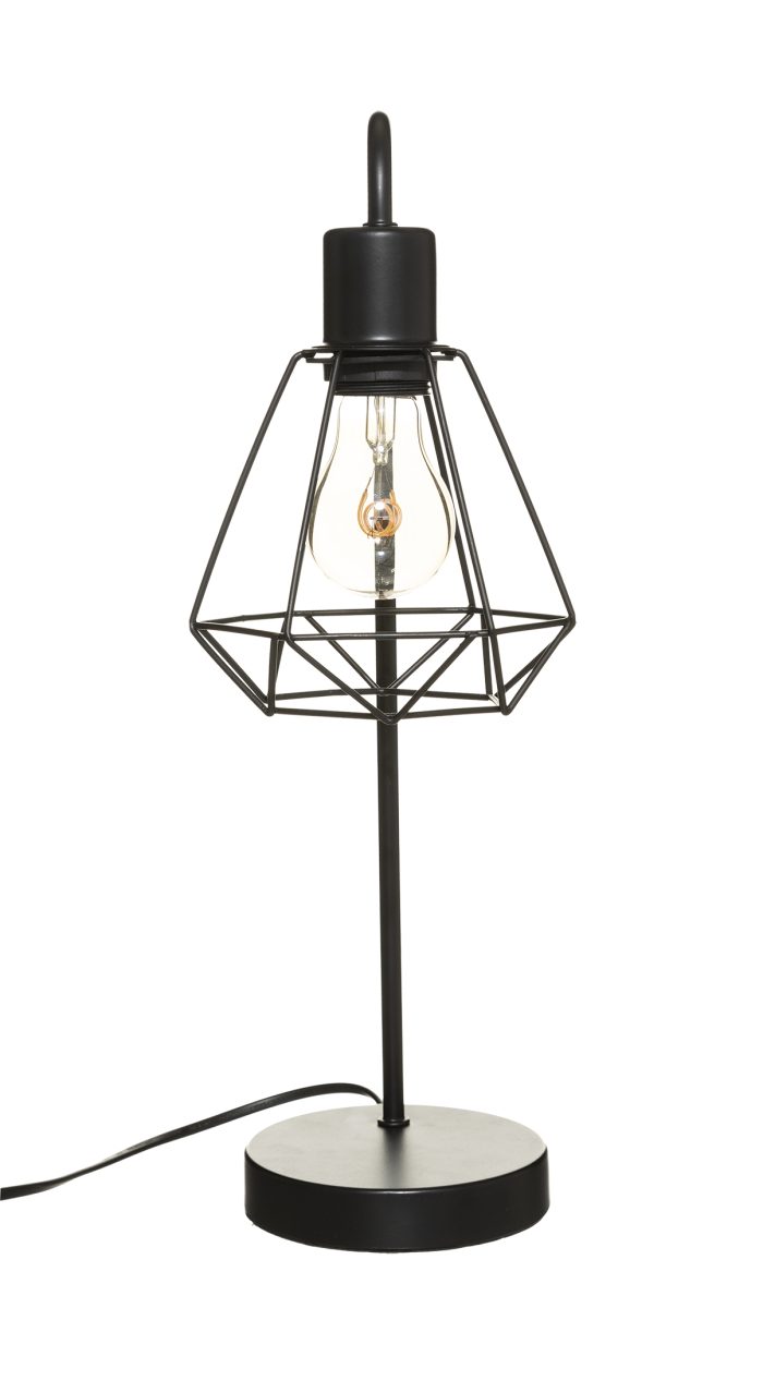 Metalen bureaulamp “Flave” zwart H46cm