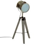 Metalen staande lamp 3-poten "Ebor" brons H68cm