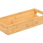 Opbergbak bamboe met handvat 33x14cm