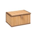 Opbergmand bamboe met deksel 24x18x12cm