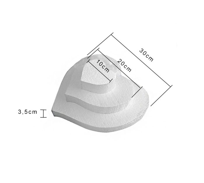 Piepschuim hart wit 10-20-30cm