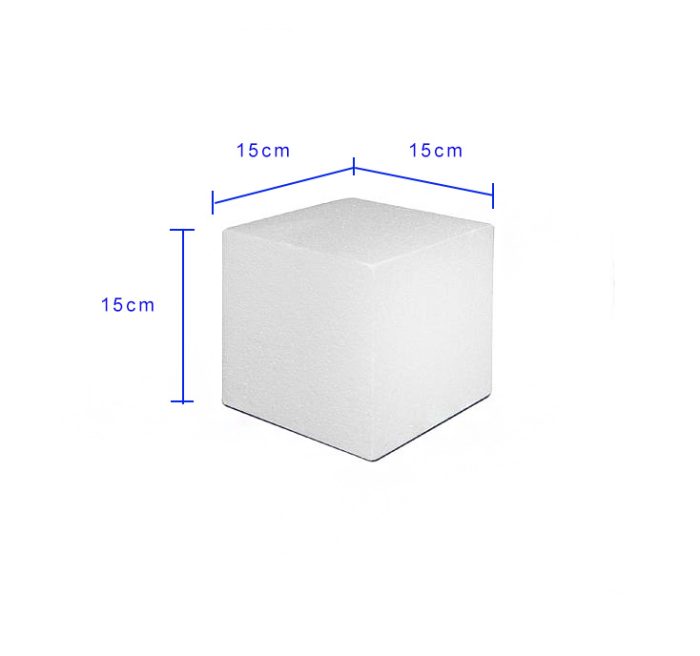 Piepschuim kubus wit 15*15*15cm