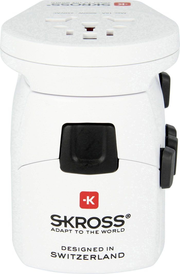 Reisstekker 2-in-1 Wereld Pro USB SKROSS