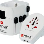 Reisstekker 2-in-1 Wereld Pro USB SKROSS