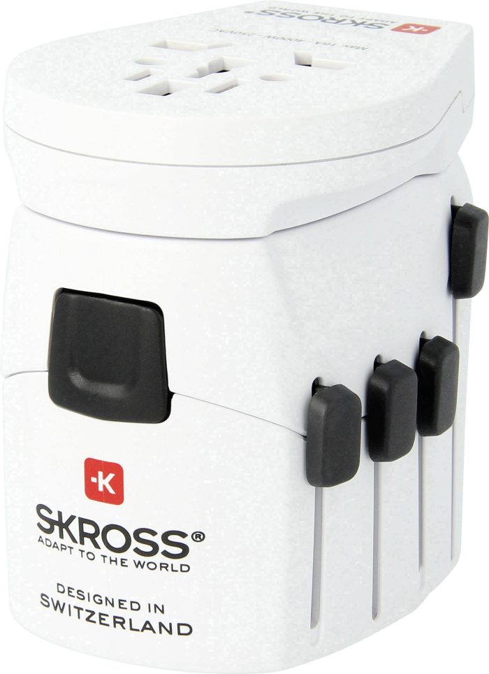 Reisstekker 2-in-1 Wereld Pro USB SKROSS