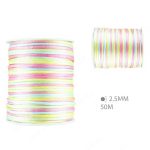 Satijnen koord pastel regenboog D2,5mm*50m