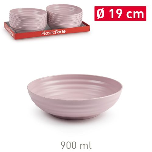 Schaal kunststof roze D19cm