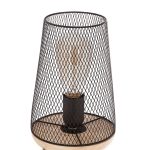 Tafellamp mesh "Zely" metaal-hout H23cm