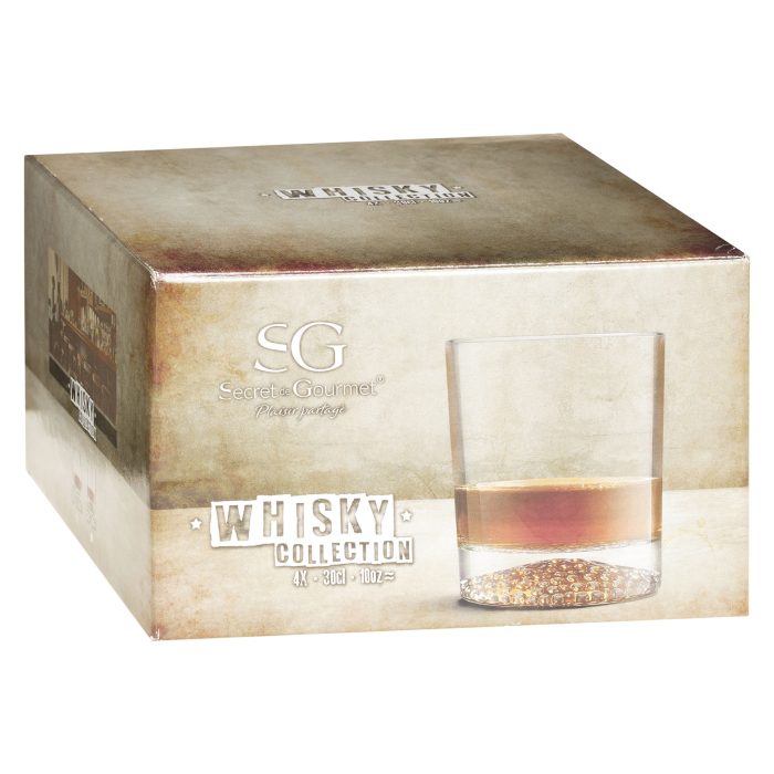 Whiskyglas laag 300ml 4-stuks