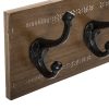 Wandkapstok hout/metaal 5-haken