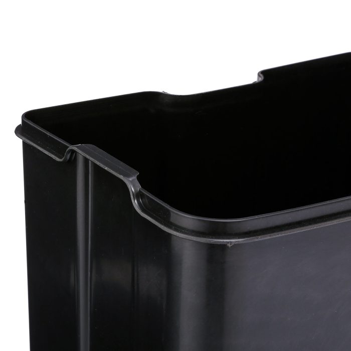 Afvalemmer metaal zwart 30L