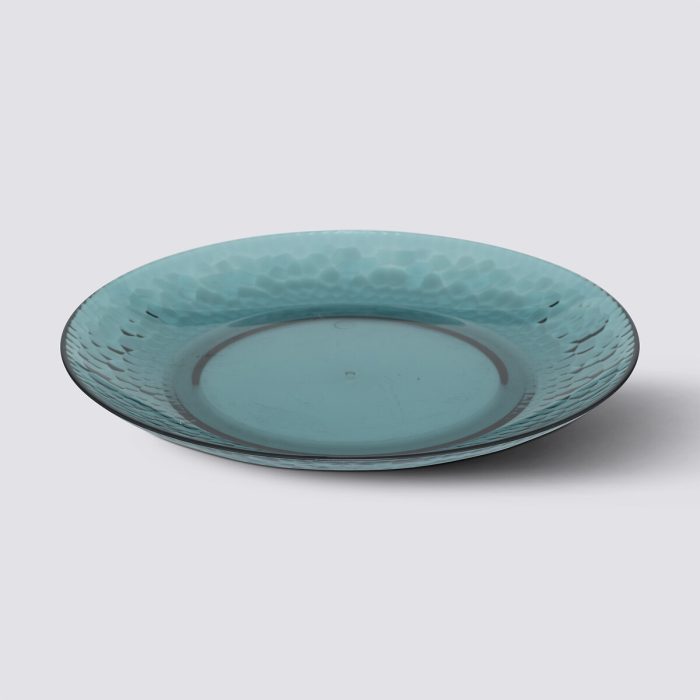 Bord kunststof blauw 20cm