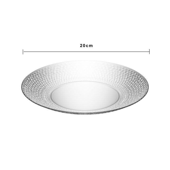 Bord kunststof transparant 20cm