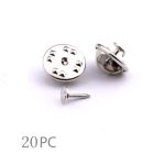 Brochespeld set (met pin) zilver D8*4,5mm