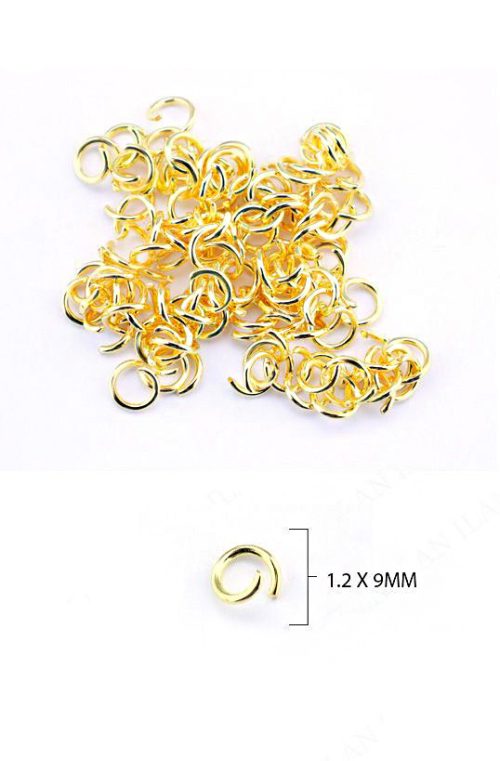Buigringen goud D9*1,2mm-c.a.90st