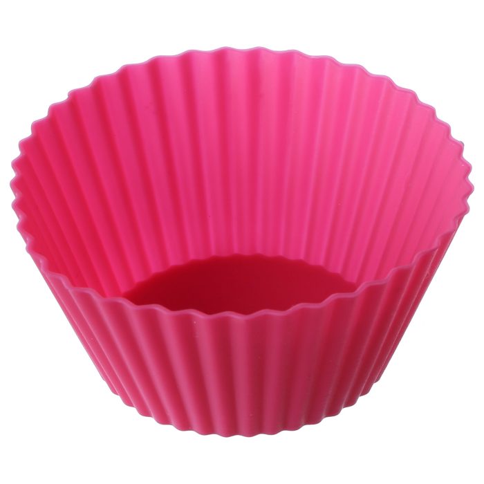 Cakevormpjes siliconen roze/taupe 6st