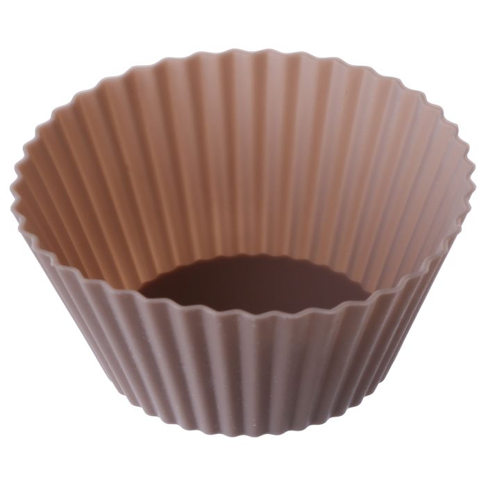 Cakevormpjes siliconen roze/taupe 6st