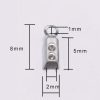 Eindklemmetjes metaal zilver 3*8mm/150st