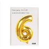 Folieballon goud 45cm cijfer 6