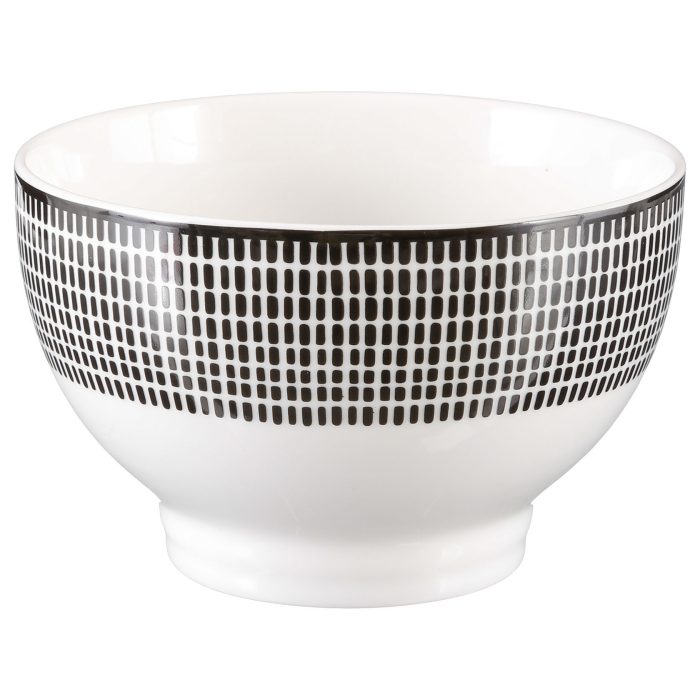 Kom Bohemia zwart-wit D13cm