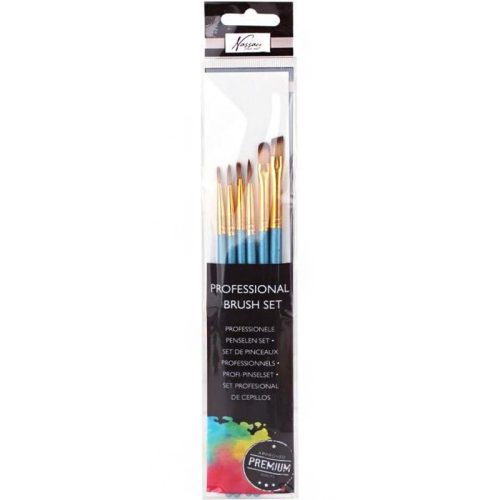 Penselen set synthetisch 6-dlg