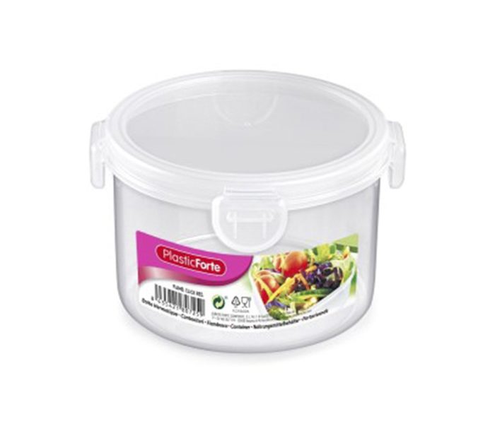 Ronde vershoudbak met klik deksel 600ml