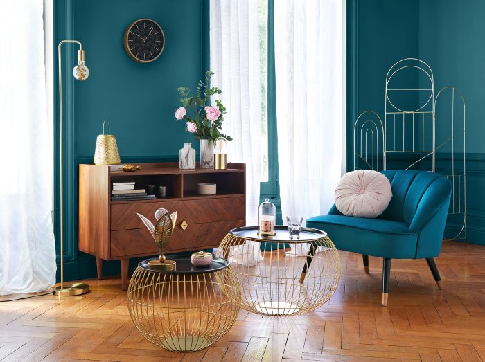 Staande lamp "Keli" goud H150cm