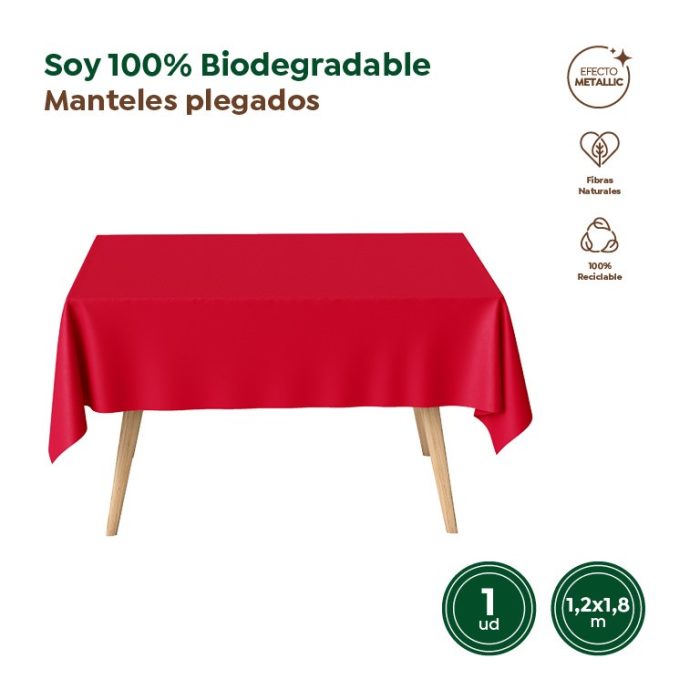 Waterdicht tafelkleed rood 1,8*1,2m